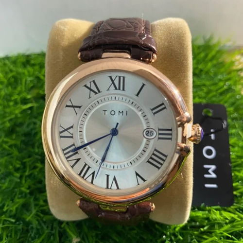 Crocodile strap Roman watch
